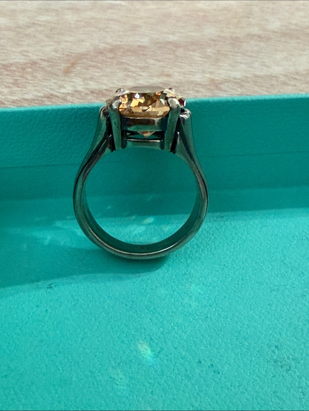 Sterling Silver Silpada Elegant Champagne CZ Ring - Women's Jewelry - Picture 2 of 3